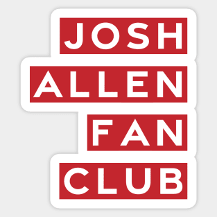 Josh Allen Fan Club (Red) Sticker